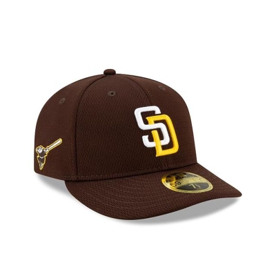 San Diego Padres Gorra | New Era MLB Batting Practice Low Profile 59fifty Fitted Cap Mexico - Marrom